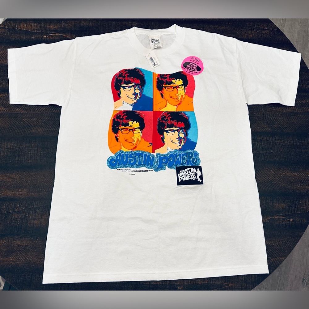 NWT VTG 1999 Wild Oats Austin Powers T-Shirt Mens XL-Does Not Talk